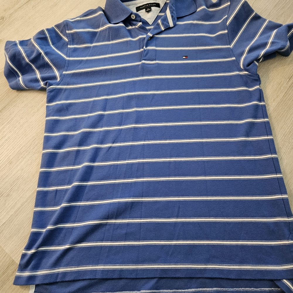 Tommy Hilfiger Blue Striped Men's Polo Shirt